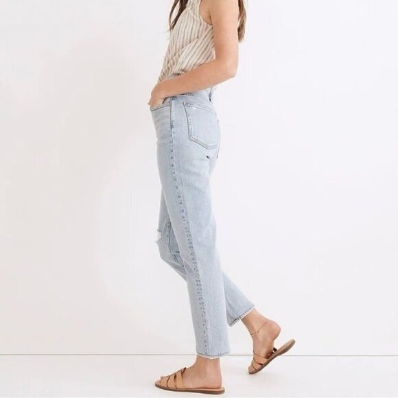 Madewell NWT The Perfect Vintage High Rise Crop Jeans in Sudbury Wash Size 24 - Picture 2 of 12